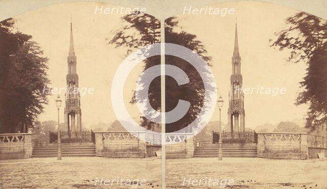 Group of 8 Early Stereograph Views of British Monuments, Memorials, and Tombs, 1850s-1910s. Creators: Lennie, Taylor.