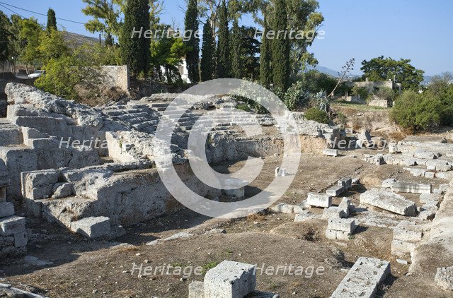 The Odeon at Corinth, Greece. Artist: Samuel Magal