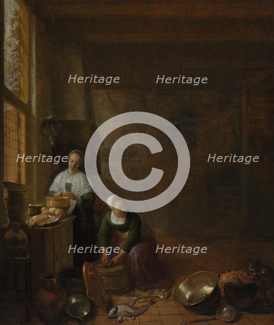 A Kitchen, ca. 1643. Creator: Hendrik Martensz. Sorgh.