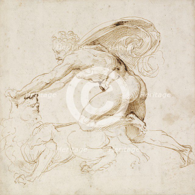 Hercules overpowering a Lion, c1500-1520. Artist: Raphael.