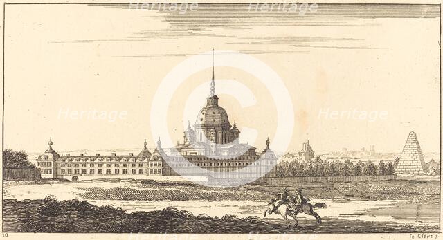 Landscape with Monastery, 1673. Creator: Sebastien Le Clerc.