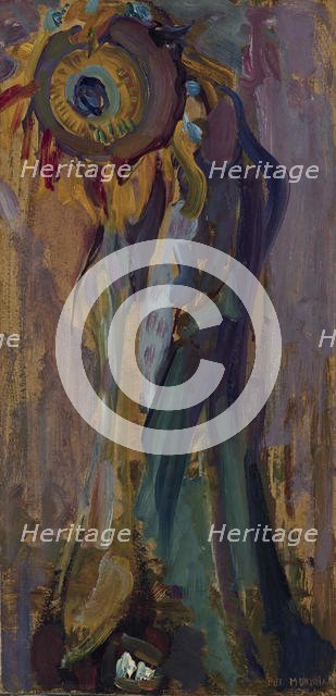 Dying sunflower I, 1908. Creator: Mondrian, Piet (1872-1944).