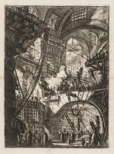 The Prisons: A Perspective of Arches with a Smoking Fire in the Center. Creator: Giovanni Battista Piranesi (Italian, 1720-1778).