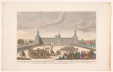 View of the Royal Palace in Madrid, 1752. Creator: Unknown.