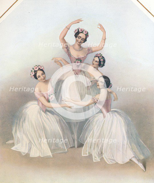 'The Celebrated Pas De Quatre: composed by Jules Perrot', c1850. Creator: TH Maguire.