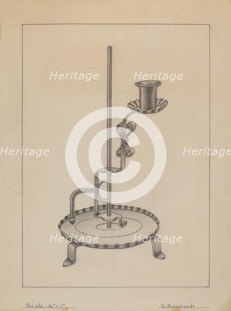 Candle Holder, c. 1936. Creator: Gerald Bernhardt.