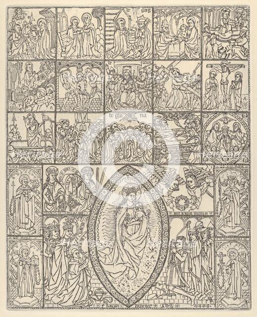 The Fifteen Mysteries and the Virgin of the Rosary (Modern Impression), 1488. Creator: Francisco Doménech.