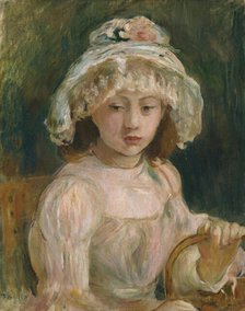 Young Girl with Hat, 1892. Creator: Berthe Morisot.