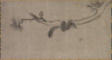 Squirrel on a Pine Branch, 1500s. Creator: Song Tian (Chinese, active 1300s).