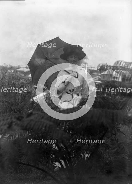 Unknown woman at "Cnoc Rhu", Victoria Street, Red Hill, c1900s. Creator: Robert Augustus Henry L'Estrange.