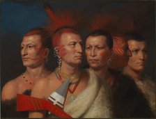Young Omahaw, War Eagle, Little Missouri, and Pawnees, 1821. Creator: Charles Bird King.