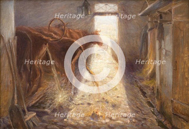 Cowshed on the Island of Saltholm, 1890. Creator: Theodor Esbern Philipsen.