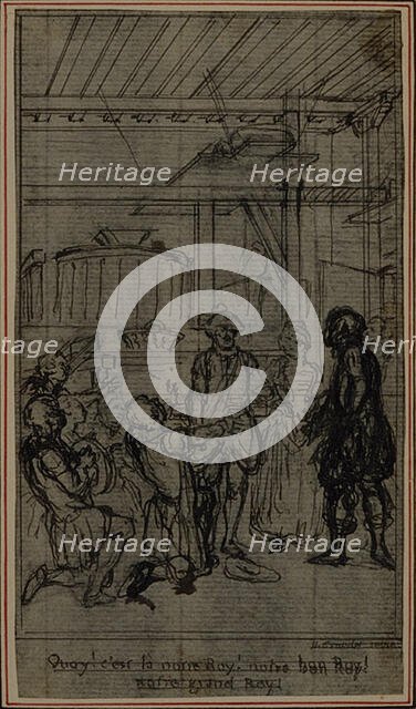 Study for Vignette-Frontispiece of Colle's "La Partie de Chasse de Henri IV", Act III, c. 1766. Creator: Hubert Francois Gravelot.