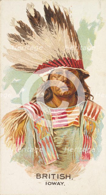 British, Ioway, from the American Indian Chiefs series (N2) for Allen & Ginter Cigarettes ..., 1888. Creator: Allen & Ginter.