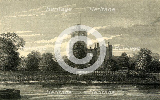 'Fulham Church, from the Thames', (c1878). Creator: Unknown.
