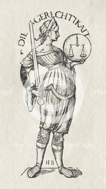 The Seven Virtues: Justice. Creator: Hans Burgkmair (German, 1473-1531).