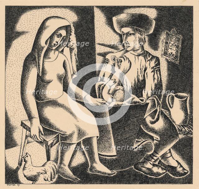 Slovak family, 1929. Creator: Mikulas Galanda.