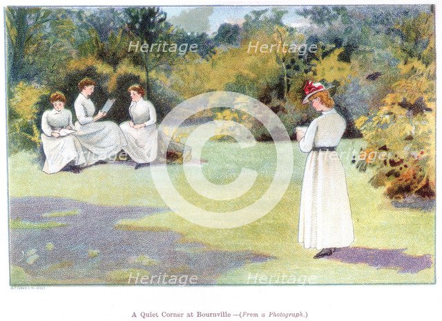 'A Quiet Corner at Bournville', 1892.  Artist: Unknown.