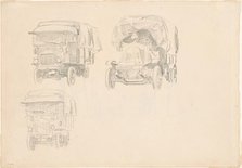 Trucks [recto], 1918. Creator: John Singer Sargent.