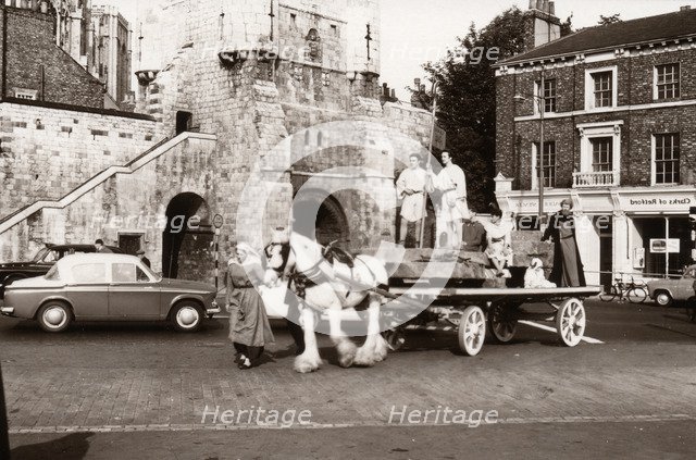 York Mystery Plays outside Bootham Bar, York, Yorkshire, 1964. Artist: Unknown