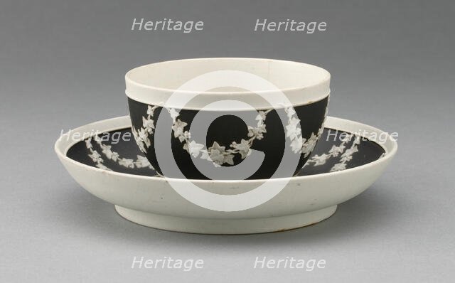 Teacup and Saucer, Burslem, c. 1800. Creator: Wedgwood.