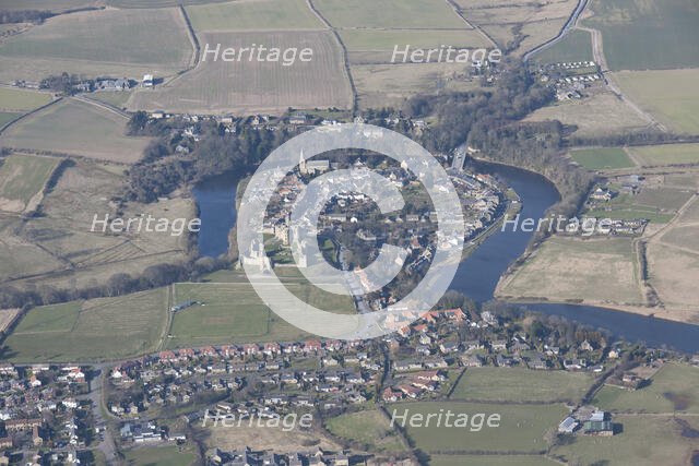 Village of Warkworth, situated in a loop of the River Coquet, Northumberland, 2015. Creator: Historic England.