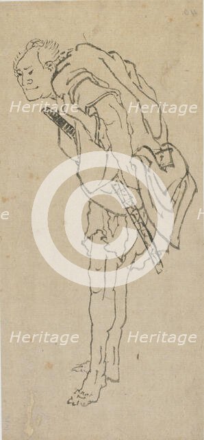 Standing man, late 18th-early 19th century. Creator: Hokusai.