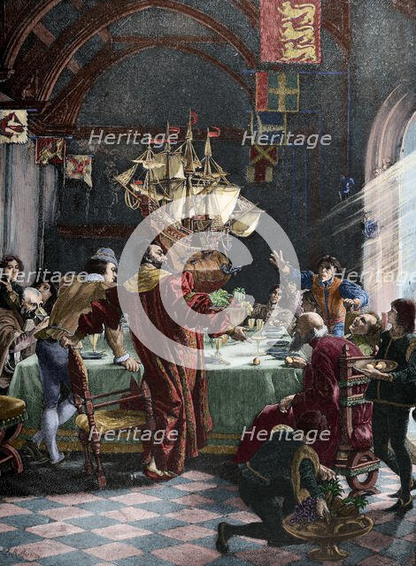 Egg of Columbus, 1885. Creator: R. Jerigre.