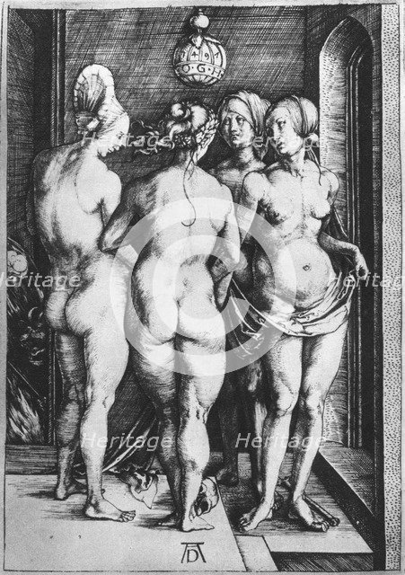 'The Four Witches', 1497, (1936). Artist: Albrecht Dürer