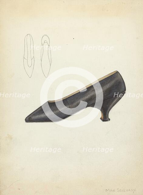 Shoe, c. 1940. Creator: Mae Szilvasy.
