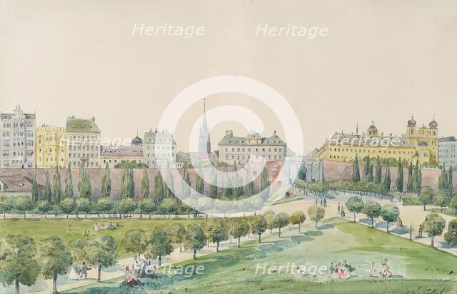 The Stubenbastei and the Stubentor in Vienna, undated. Creator: Emil Hutter.