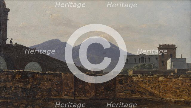 Vesuvius Seen from St January Bridge, Naples. Creator: Gustaf Soderberg.