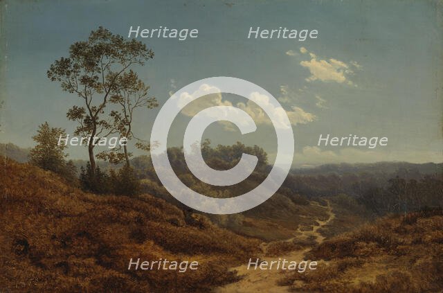 Landscape Study, a copy after Albert Flamm, 1858. Creator: Augusta Soldan.