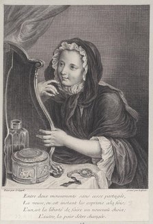 The Coquettish Widow, 1724. Creator: Francois Bernard Lepicie.