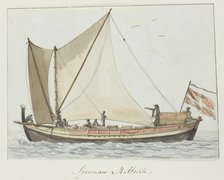 Speronare ship from Malta, 1778. Creator: Louis Ducros.
