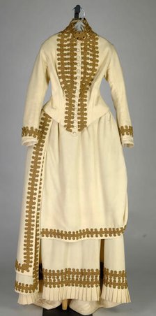 Walking dress, American, ca. 1885. Creator: Unknown.