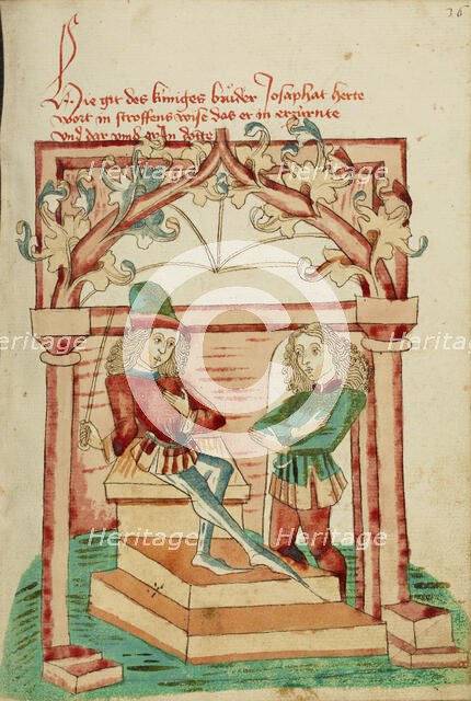 The Brother of King Avenir Speaking with Josaphat, 1469. Creator: Unknown.