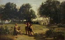 Homer and the Shepherds. Artist: Corot, Jean-Baptiste Camille (1796-1875)