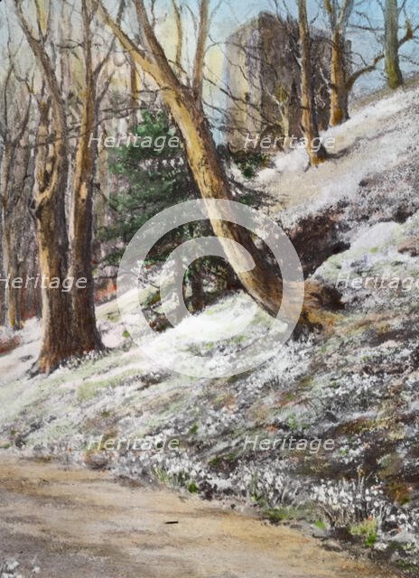 Reproduction of illustration: "Ardgowan, Renfrewshire," Scotland, showing the ancient keep..., c1920 Creator: Frances Benjamin Johnston.