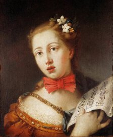 Portrait of a Young Singer, 18th century. Creator: Longhi, Alessandro (1733-1813).