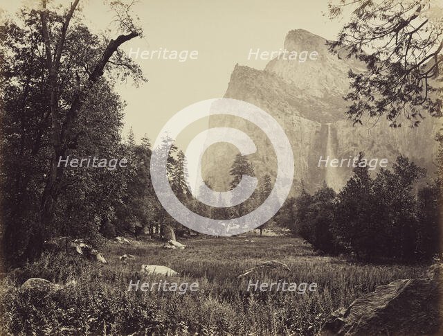 The Bridal Veil, 900 Ft. Yosemite, 1865-66. Creator: Carleton Emmons Watkins.