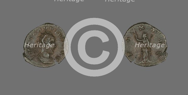 Coin Portraying Emperor Claudius Gothicus, 268-270. Creator: Unknown.