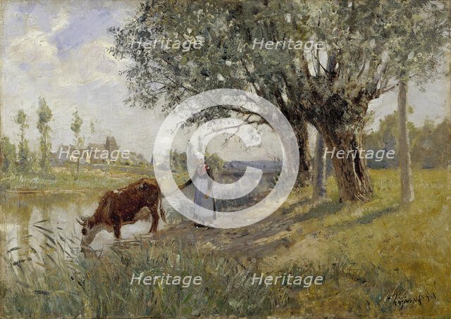 Countryside near Grez-sur-Loing, 1889. Creator: Carl Ludwig Trägardh.