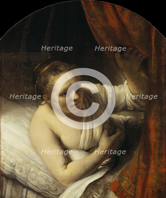 Young woman in bed, 1645-1647. Creator: Rembrandt van Rhijn (1606-1669).