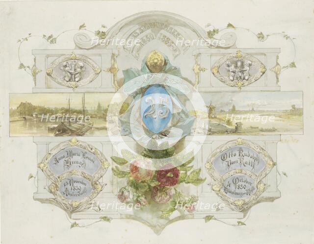 Congratulation on the silver wedding of Otto Rudolph Vom Rath and Anna Maria Louise Bunge, 1885. Creator: Charles Rochussen.