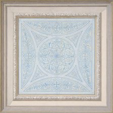 Design for a ceiling paianted in filagree patterns, 1830-97. Creators: Jules-Edmond-Charles Lachaise, Eugène-Pierre Gourdet.