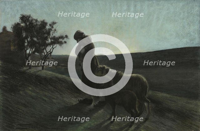 Le due madri (The two mothers), 1884-1886. Creator: Segantini, Giovanni (1858-1899).