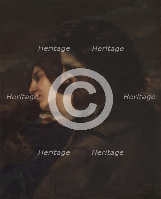 Les amants dans la campagne. Sentiments du jeune âge, c.1844. Creator: Gustave Courbet.