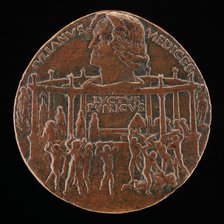 The Murder of Giuliano I de' Medici (The Pazzi Conspiracy Medal) [reverse], 1478. Creator: Bertoldo di Giovanni.