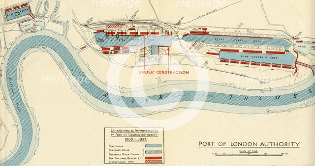 'Port of London Authority - Map', 1937. Creator: Unknown.